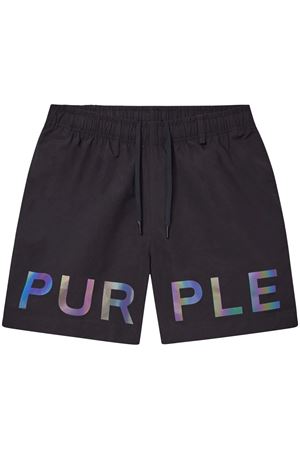 Pantaloncini con marchio olografico PURPLE BRAND | P504PBHW225BLACK